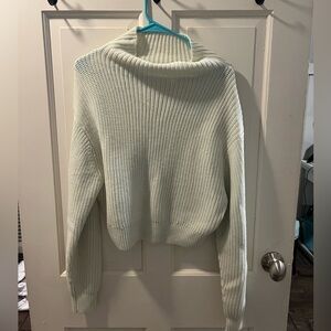 Aritzia Wilfred Mint Cowl Neck Sweater